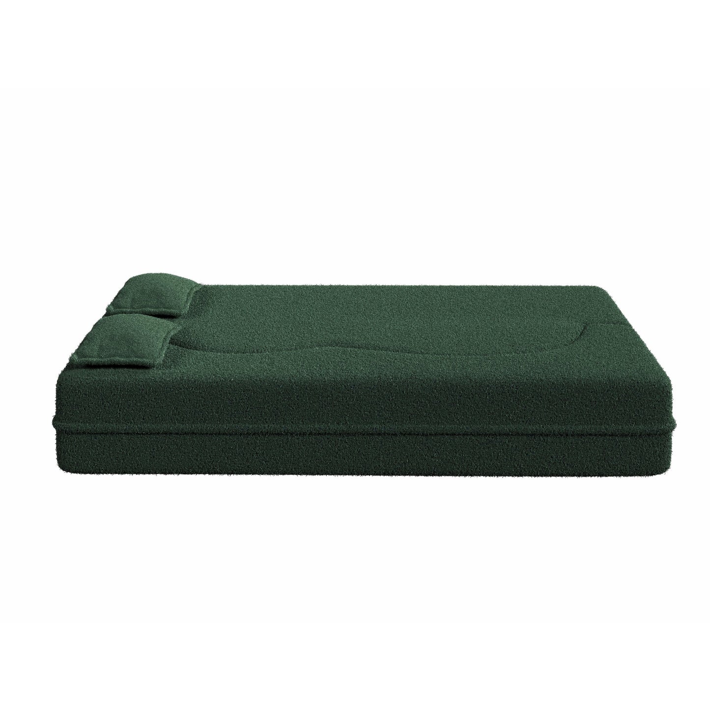 Convertible Teddy Fabric Foam-Filled Sleeper Sofa Bed