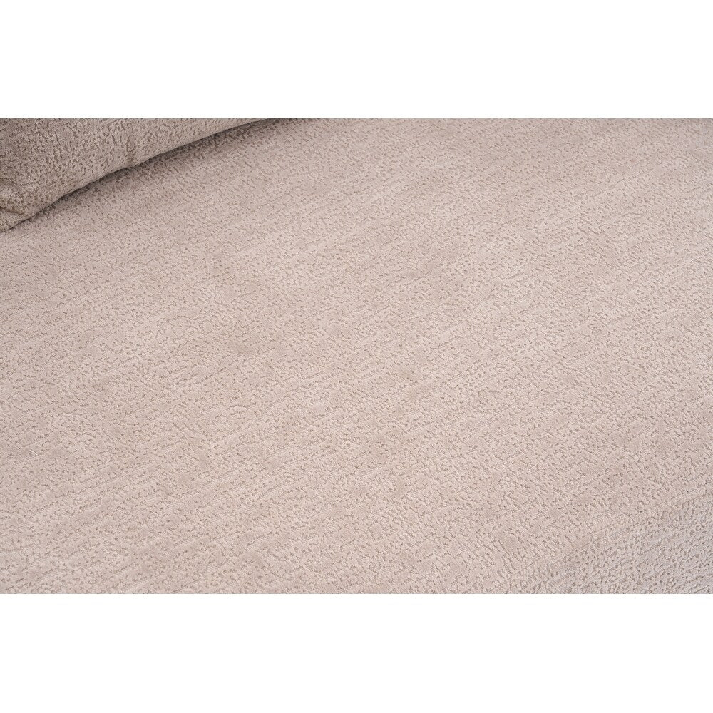Curved Loveseat White Full Compression Sponge Sofa