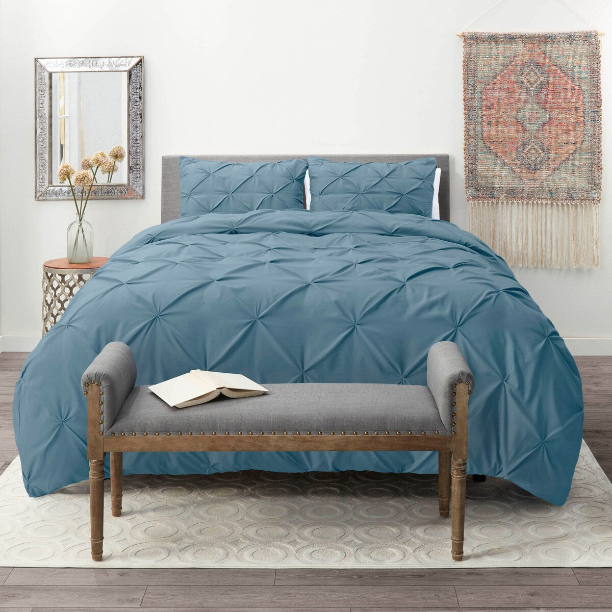 Nestl Pinch Pleat 3-piece Duvet Cover Set
