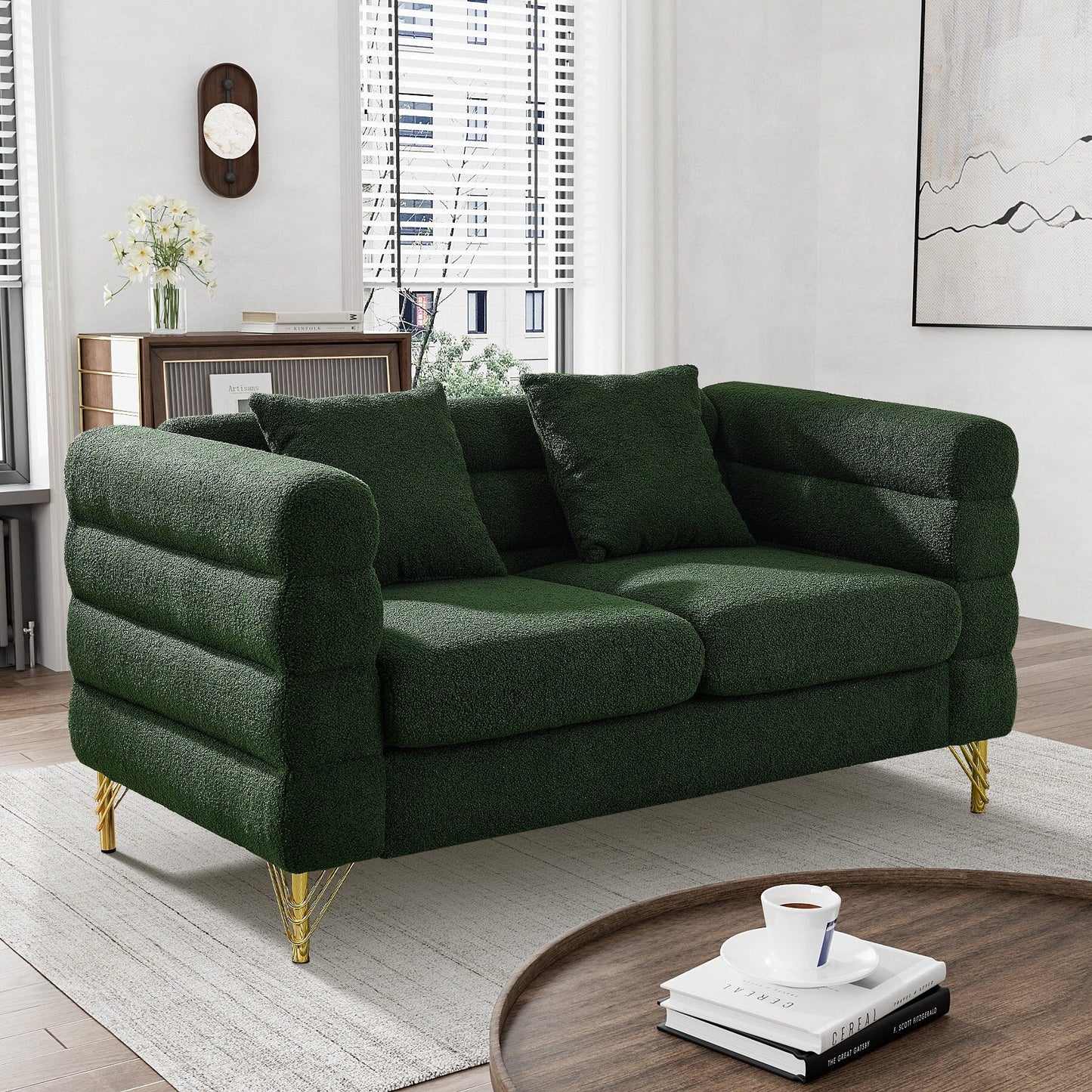 Ouyessir Mid Century Sofa Couch for Bedroom, Living Room, Lounges, Office, Apartment