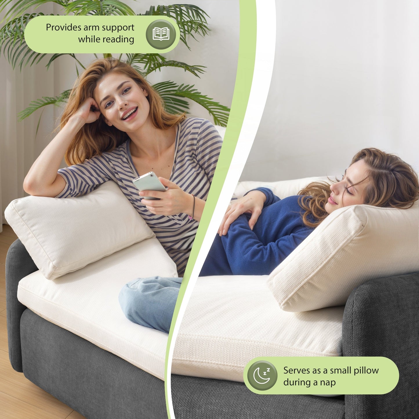 Oversized Chenille Single Sofa Chair