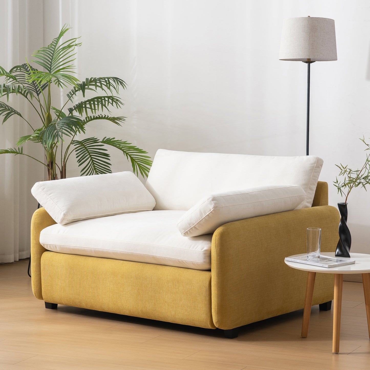 Oversized Chenille Single Sofa Chair