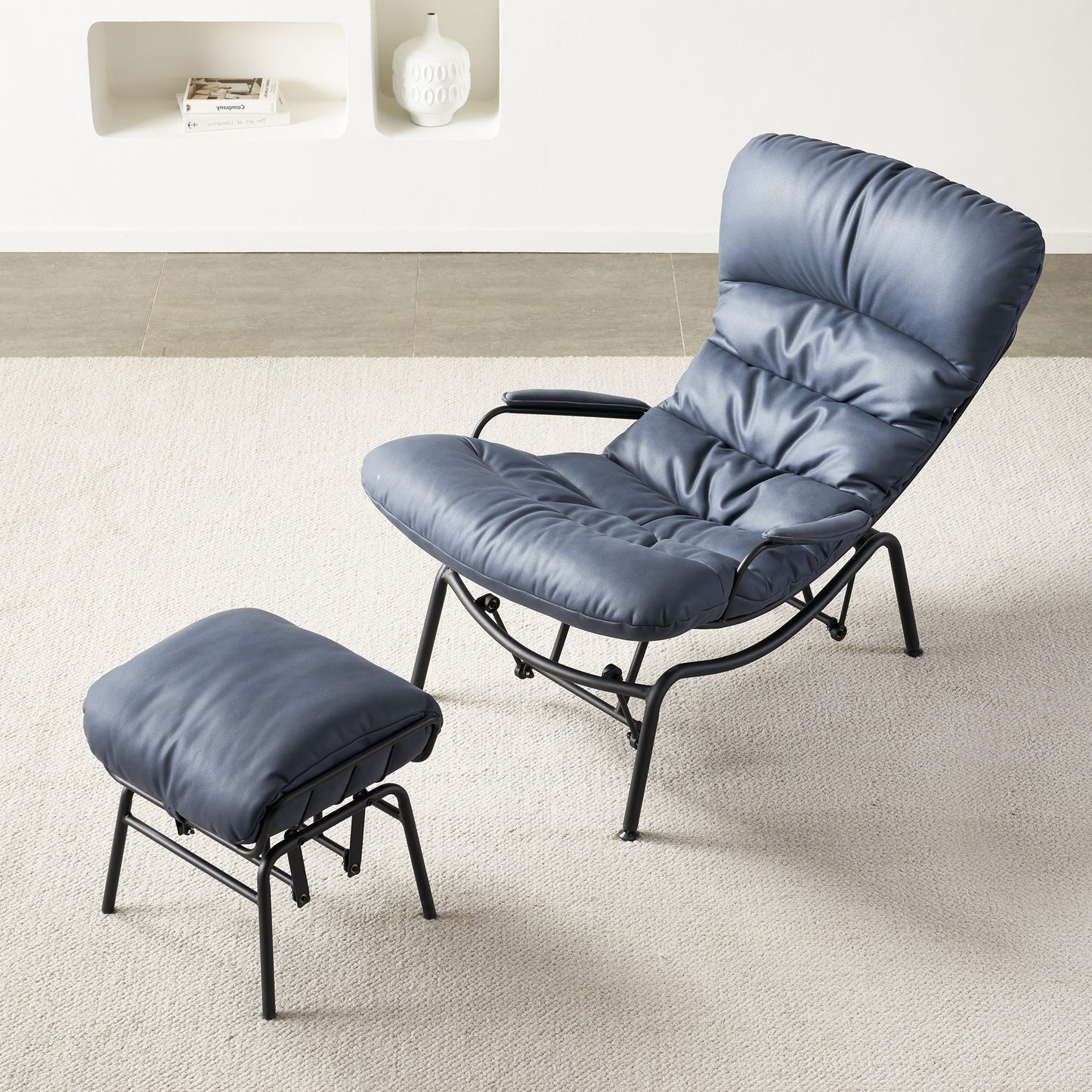 OVIOS Living Room Accent Chair Rocking Recliner Chair with Ottoman