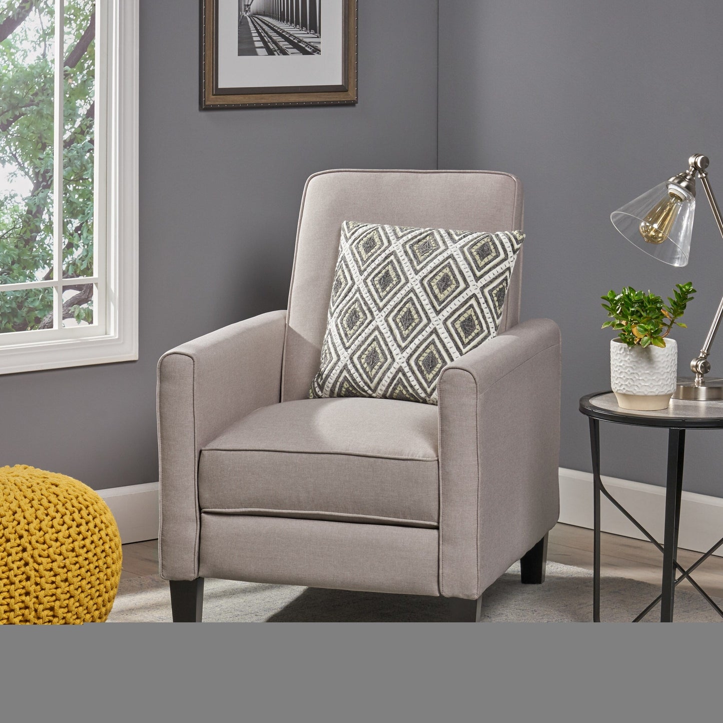 Roomfitters Fabric Push Back Chair for Elegant Home Décor