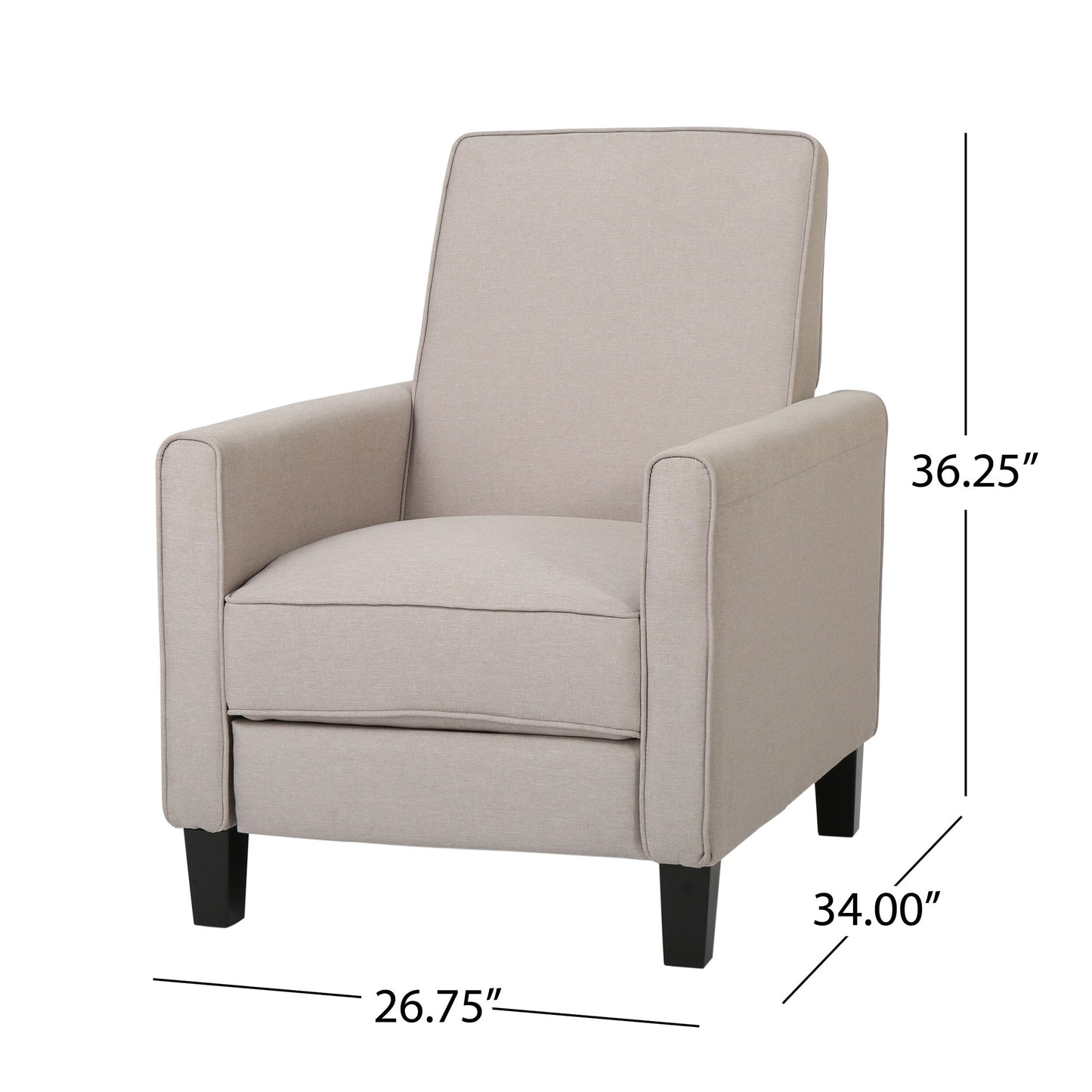 Roomfitters Fabric Push Back Chair for Elegant Home Décor