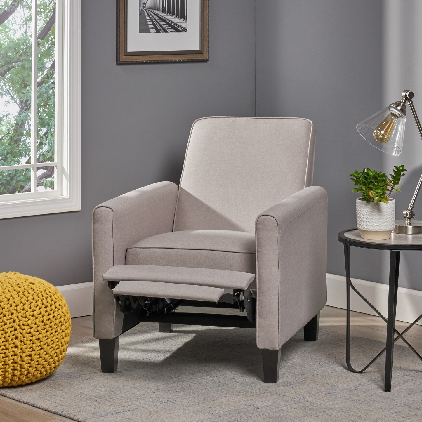 Roomfitters Fabric Push Back Chair for Elegant Home Décor