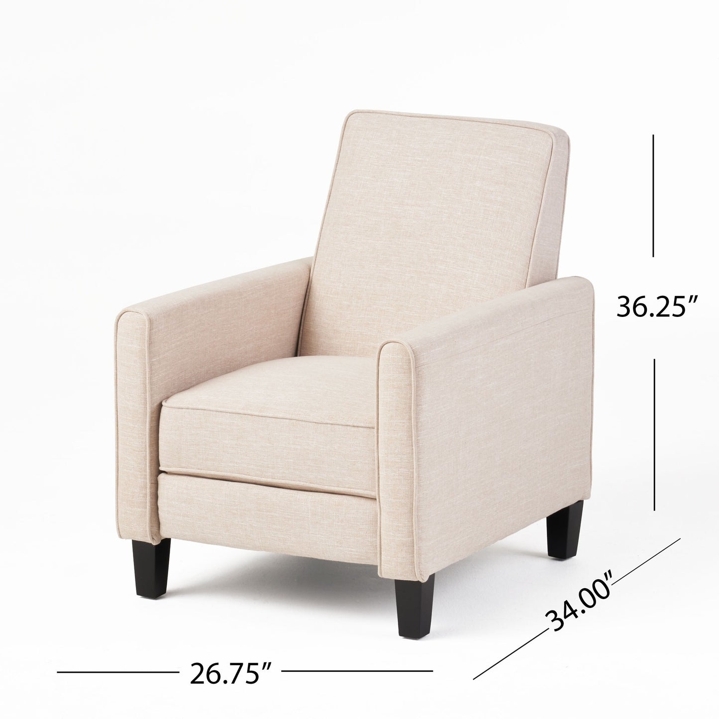 Roomfitters Fabric Push Back Chair for Elegant Home Décor