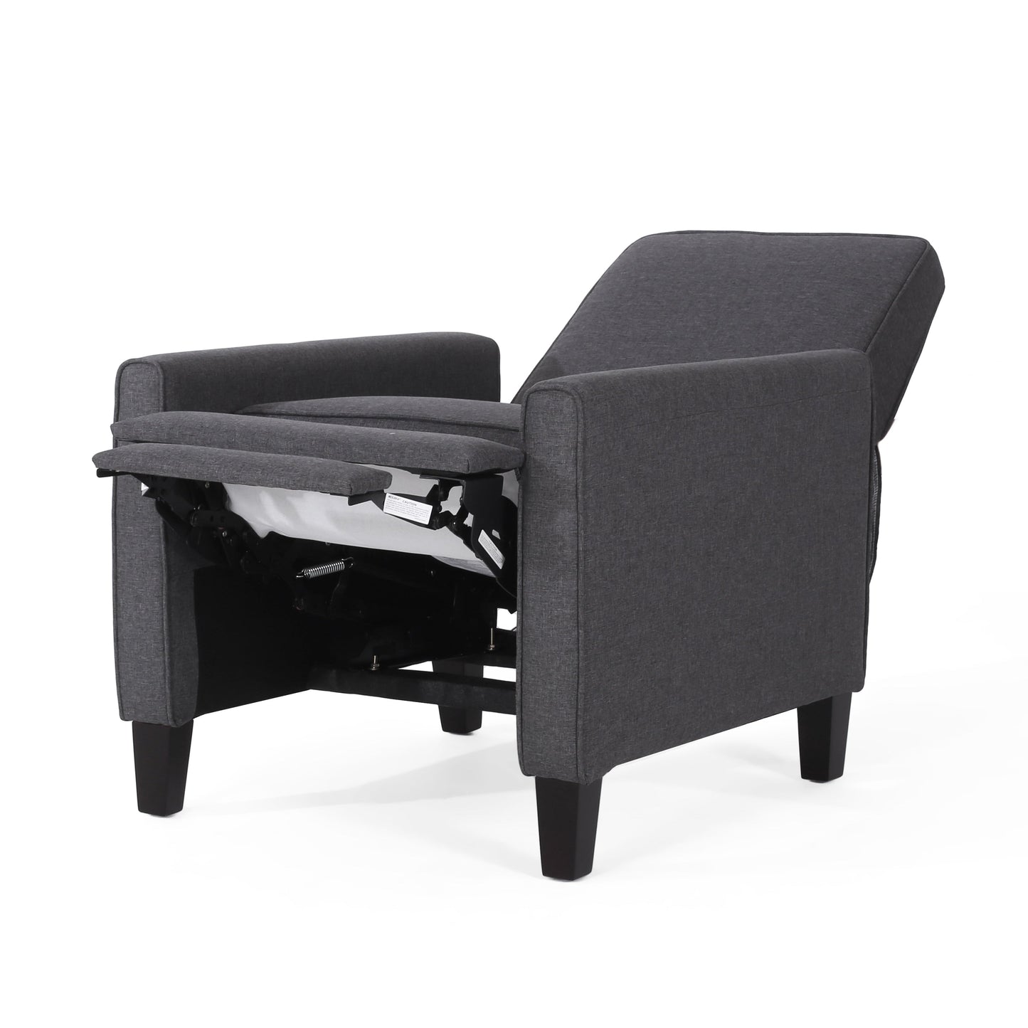 Roomfitters Fabric Push Back Chair for Elegant Home Decor, Navy Blue
