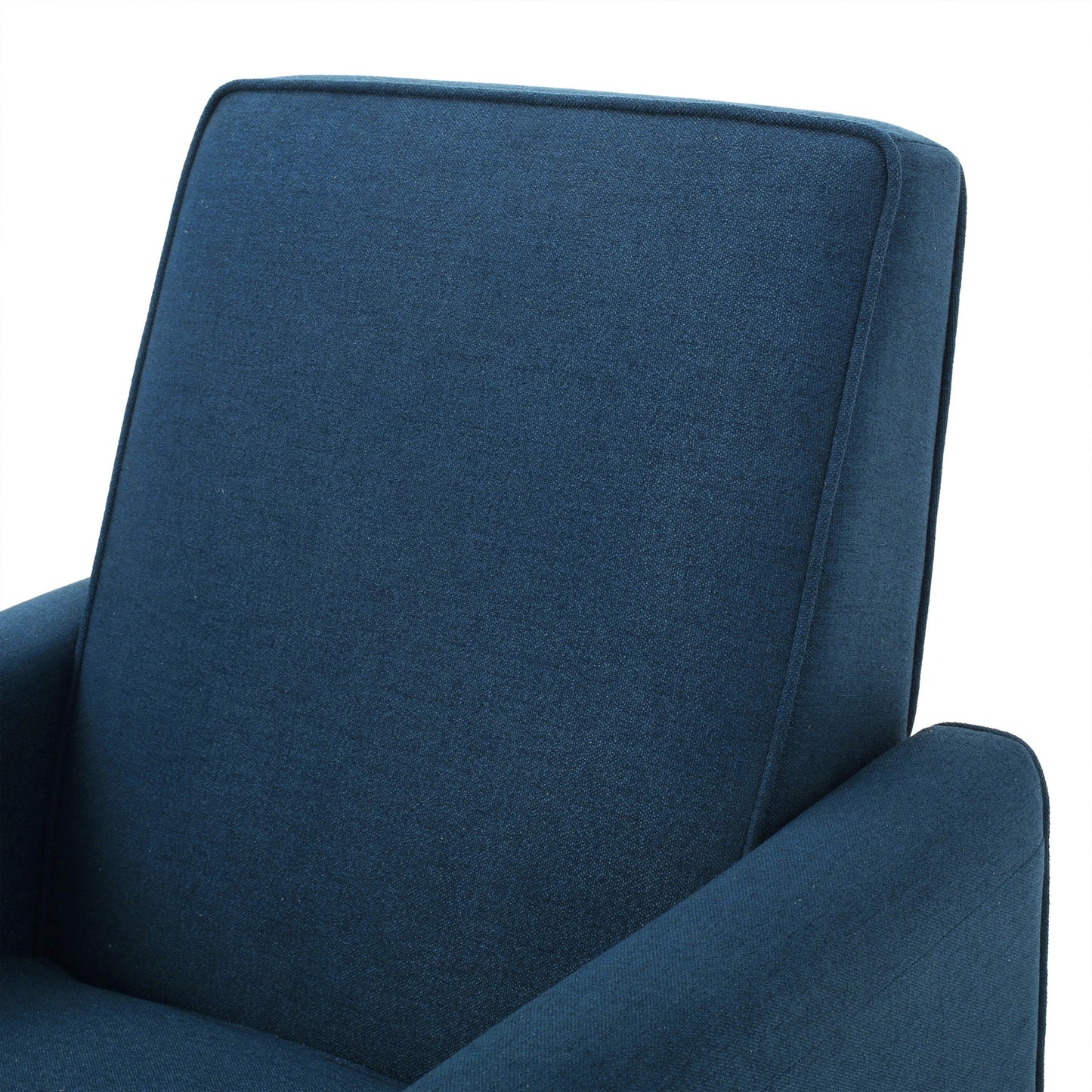 Roomfitters Fabric Push Back Chair for Elegant Home Decor, Navy Blue