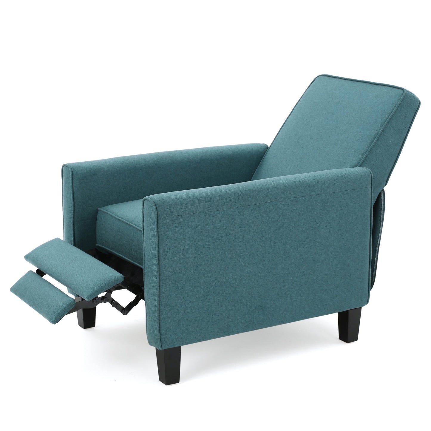 Roomfitters Fabric Push Back Chair for Elegant Home Decor, Navy Blue