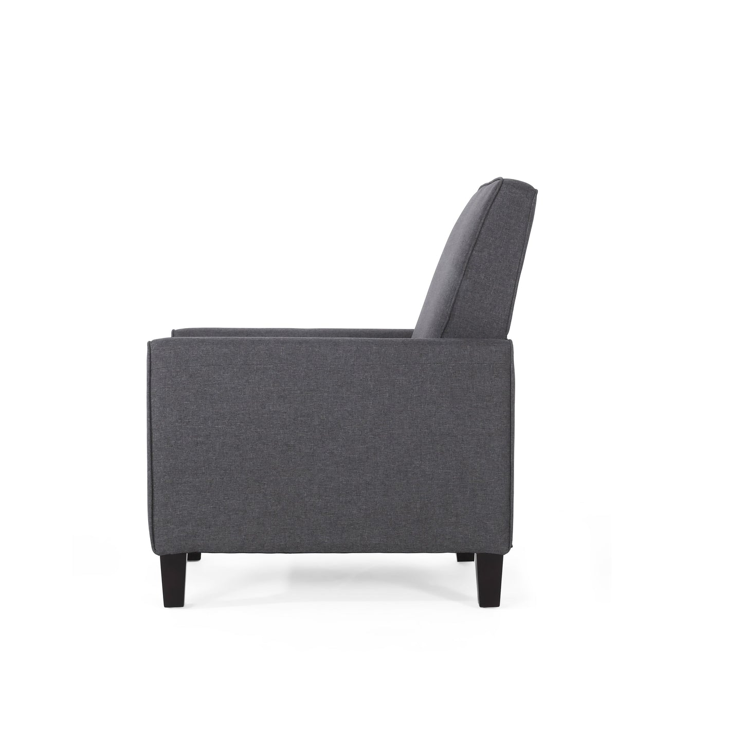 Roomfitters Fabric Push Back Chair for Elegant Home Decor, Navy Blue