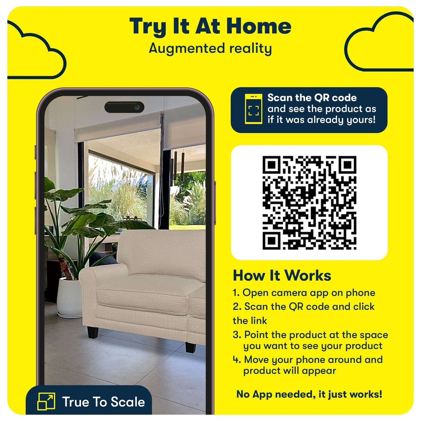 Serta Copenhagen 73 Rolled Arm Sofa, Easy Care Polyester, Soft Pillow Back, Pocket Coil Seat Cushions