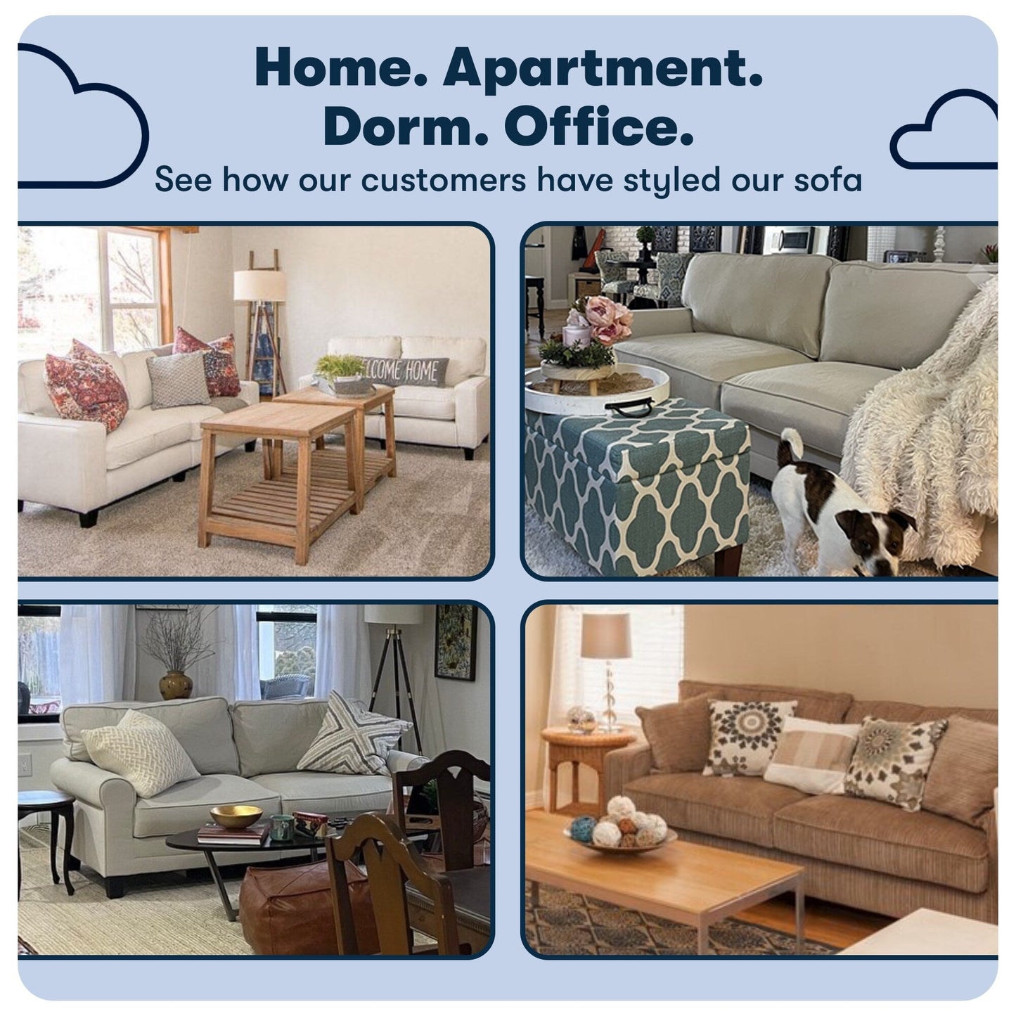 Serta Copenhagen 73 Rolled Arm Sofa, Easy Care Polyester, Soft Pillow Back, Pocket Coil Seat Cushions
