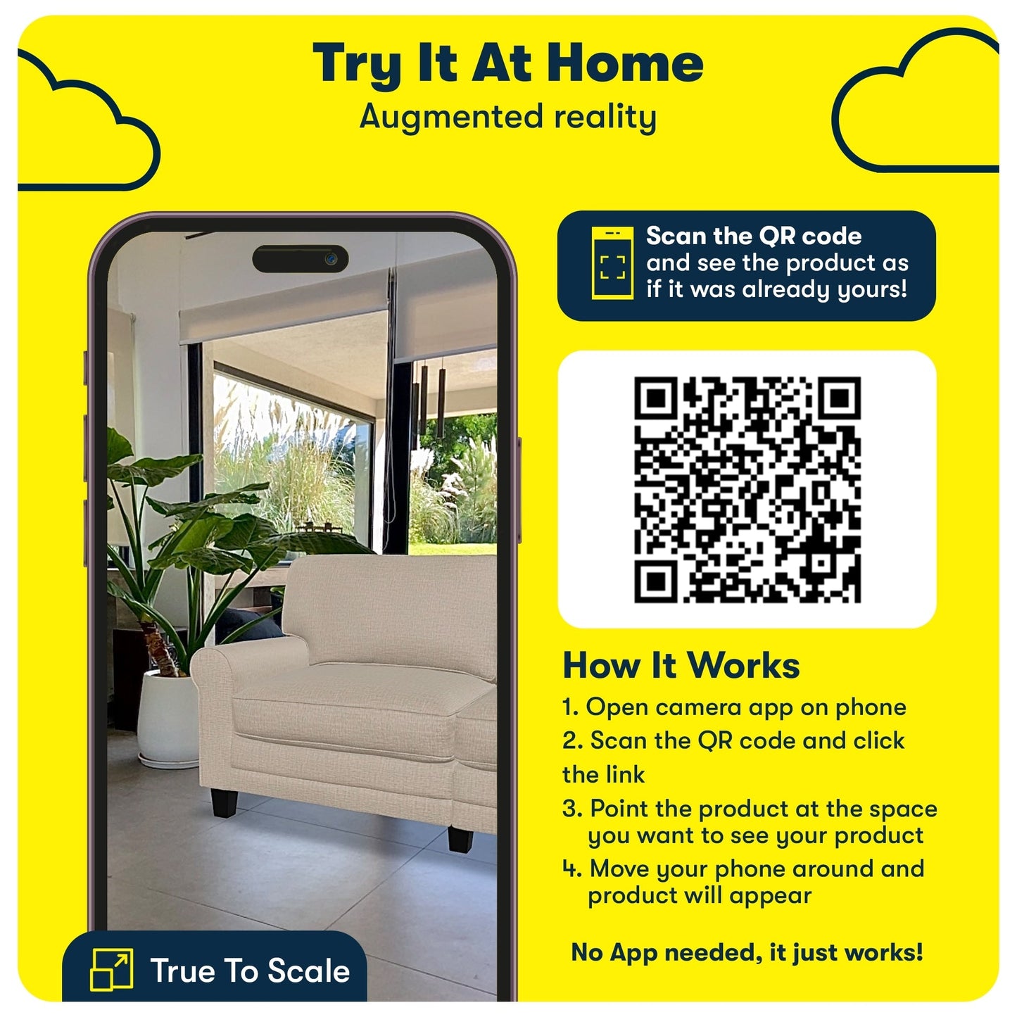 Serta Copenhagen 73 Rolled Arm Sofa, Easy Care Polyester, Soft Pillow Back, Pocket Coil Seat Cushions