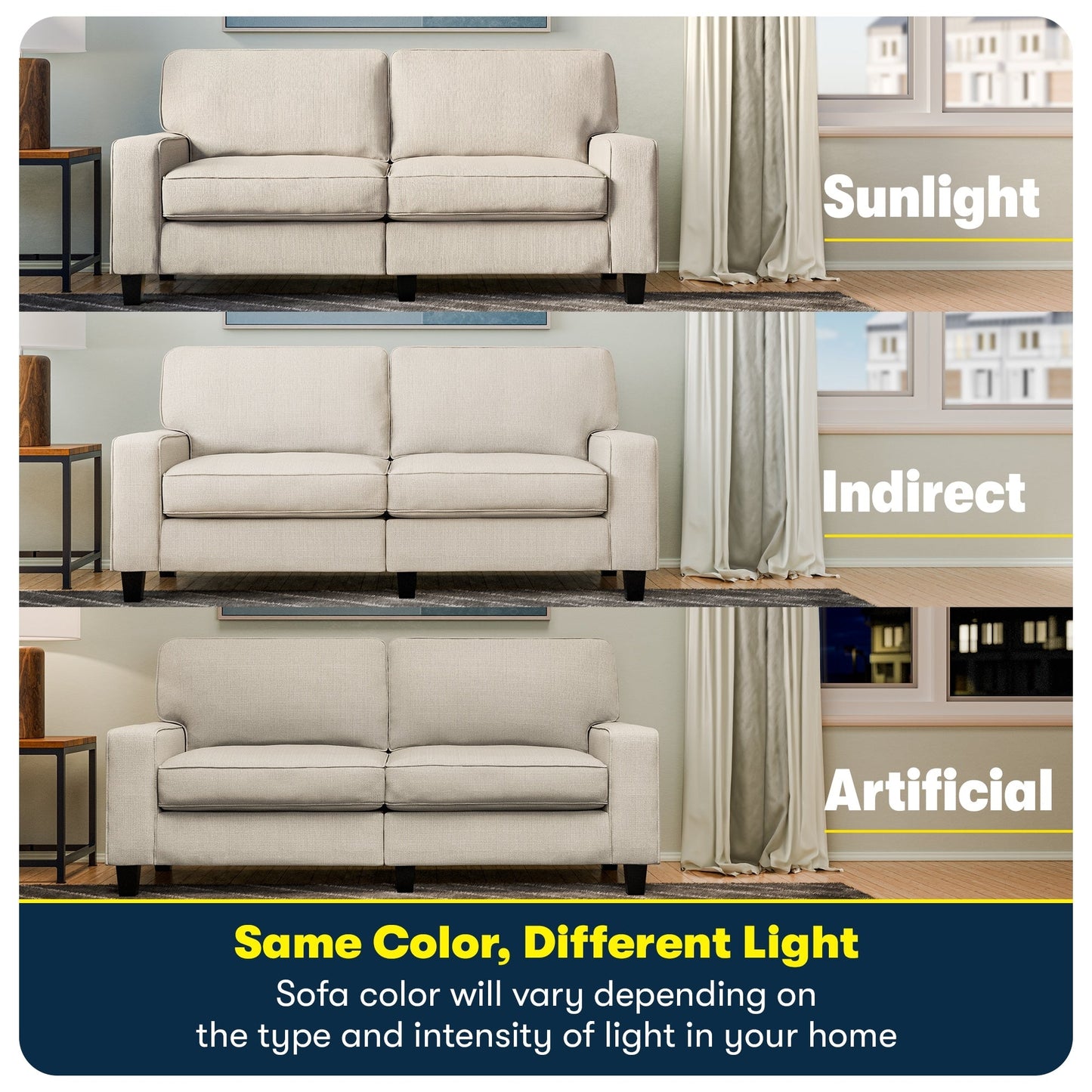 Serta Palisades 73 Track Arm Sofa, Easy Care Polyester, Soft Pillow Back, Pocket Coil Seat Cushions