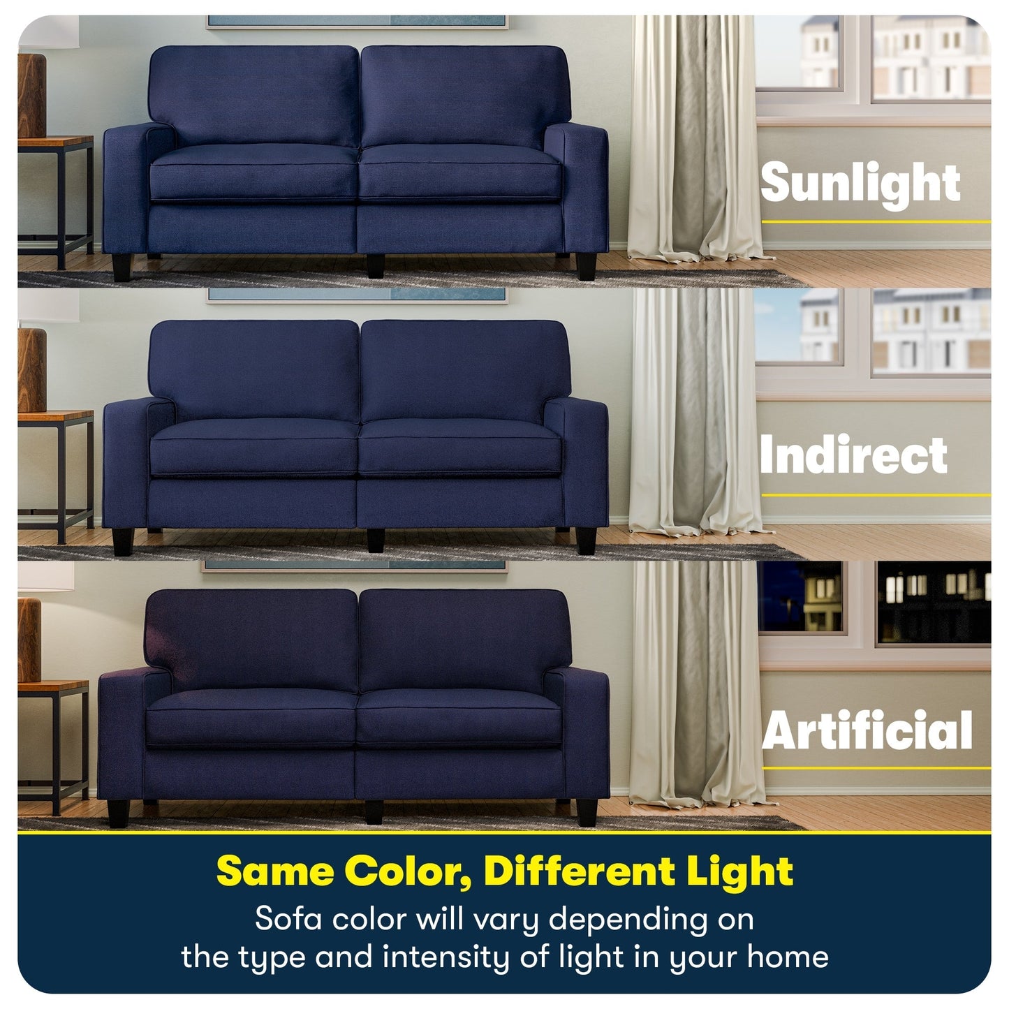 Serta Palisades 73 Track Arm Sofa, Easy Care Polyester, Soft Pillow Back, Pocket Coil Seat Cushions