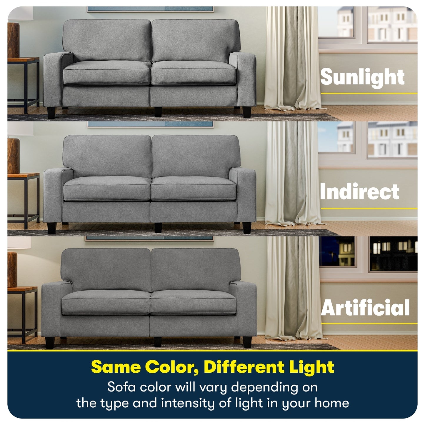 Serta Palisades 73 Track Arm Sofa, Easy Care Polyester, Soft Pillow Back, Pocket Coil Seat Cushions