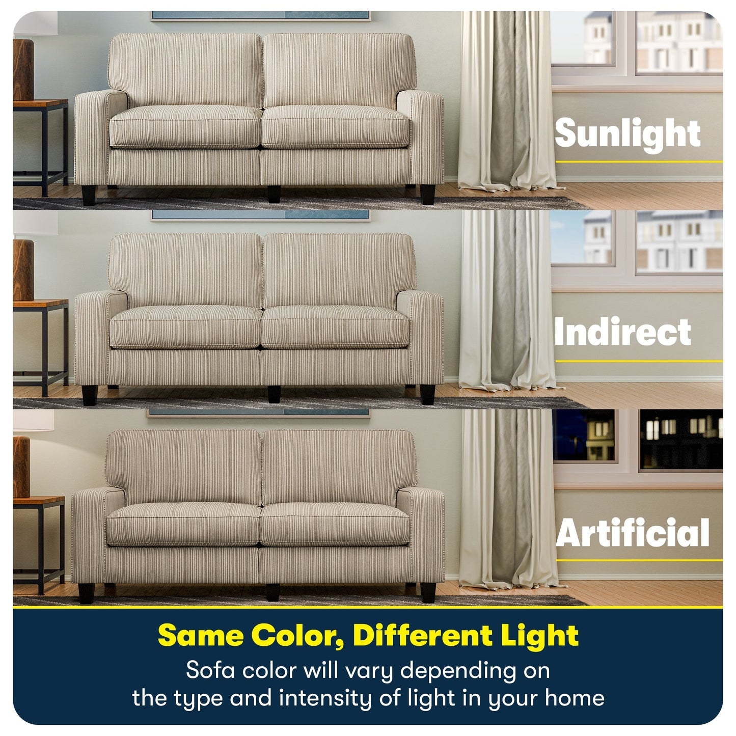 Serta Palisades 73 Track Arm Sofa, Easy Care Polyester, Soft Pillow Back, Pocket Coil Seat Cushions