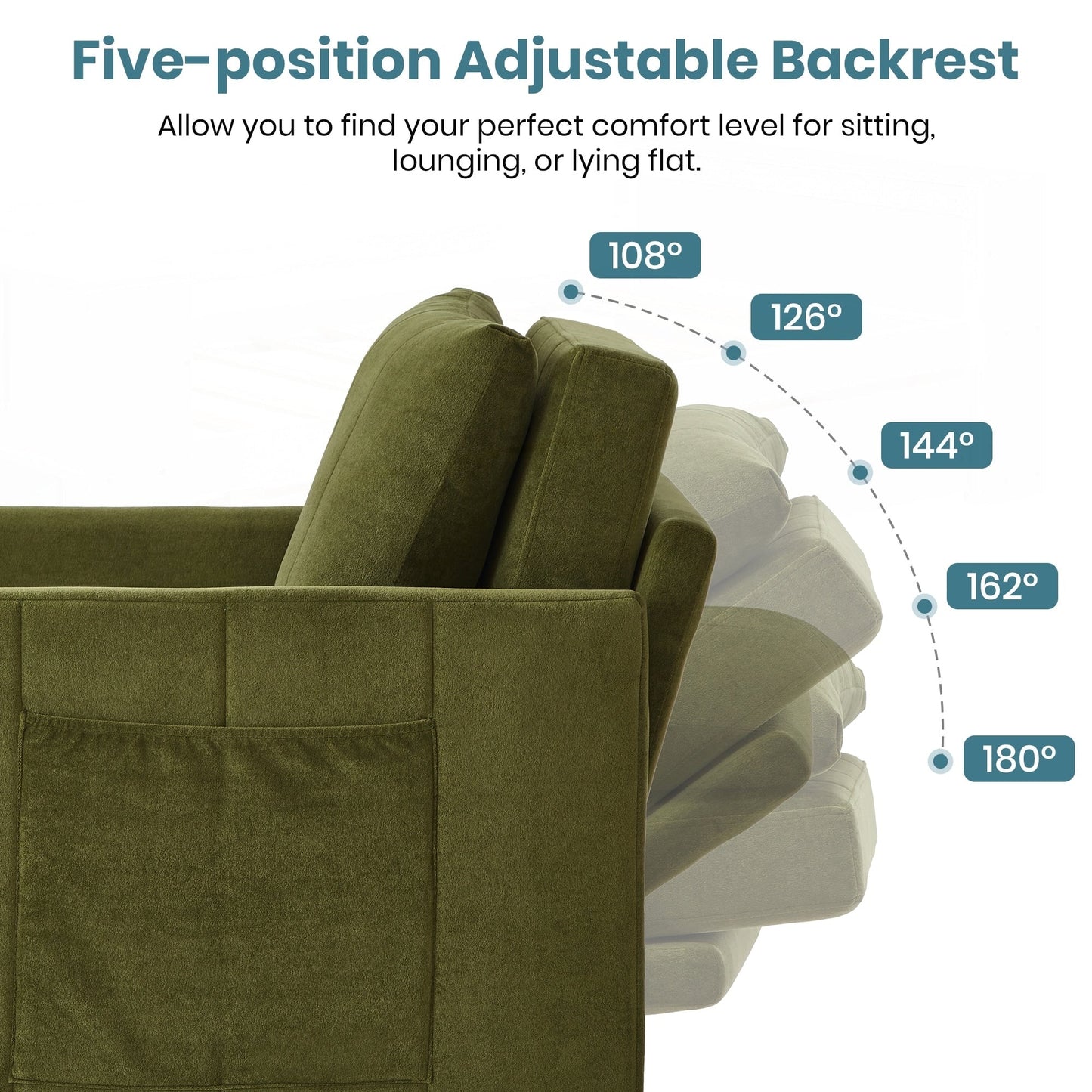 Upholstered Convertible Sleeper Sofa