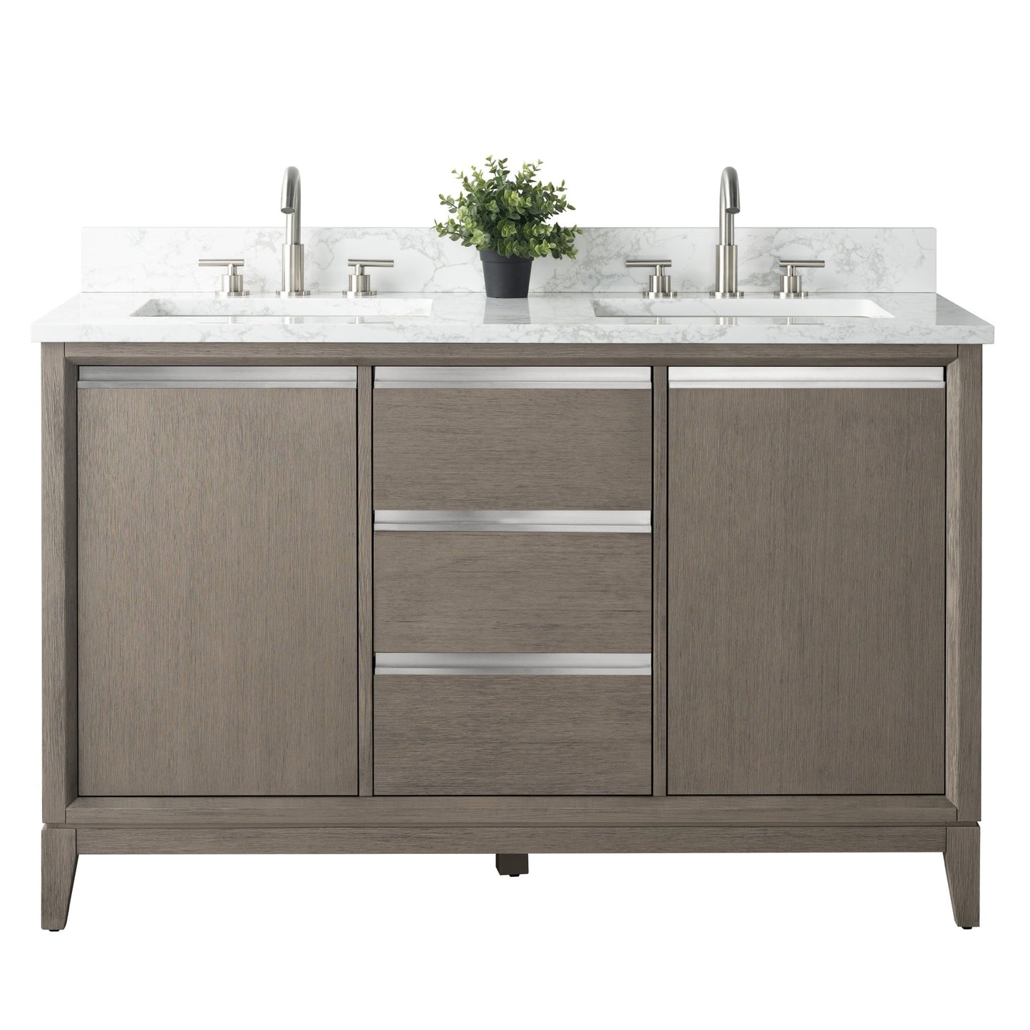 Vanity Art Bathroom Vanity with Ceramic Sink and Engineered Marble Top