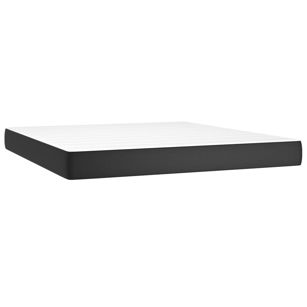vidaXL Bed Frame Box Spring Bed Base with Mattress for Bedroom Faux Leather