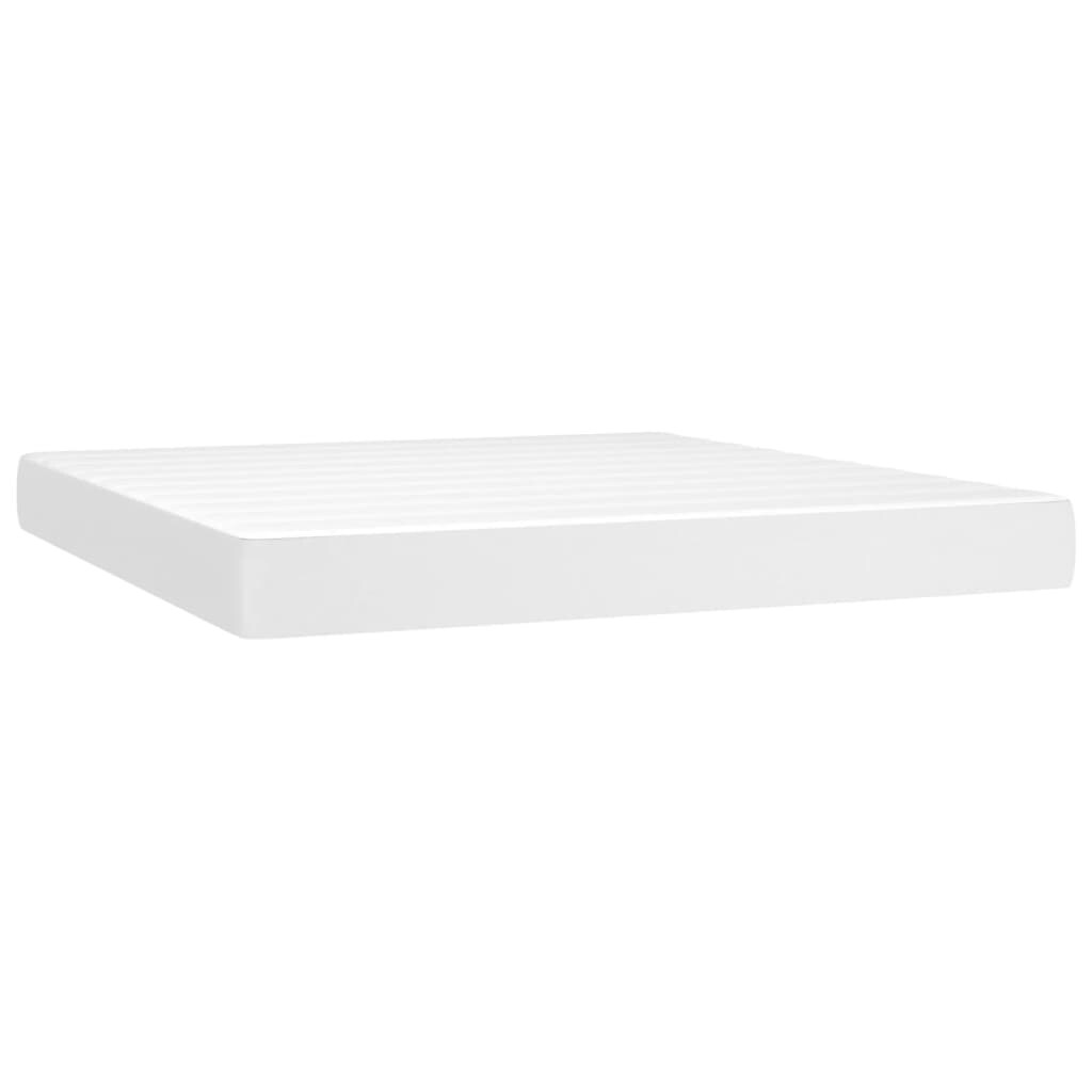 vidaXL Bed Frame Box Spring Bed Base with Mattress for Bedroom Faux Leather