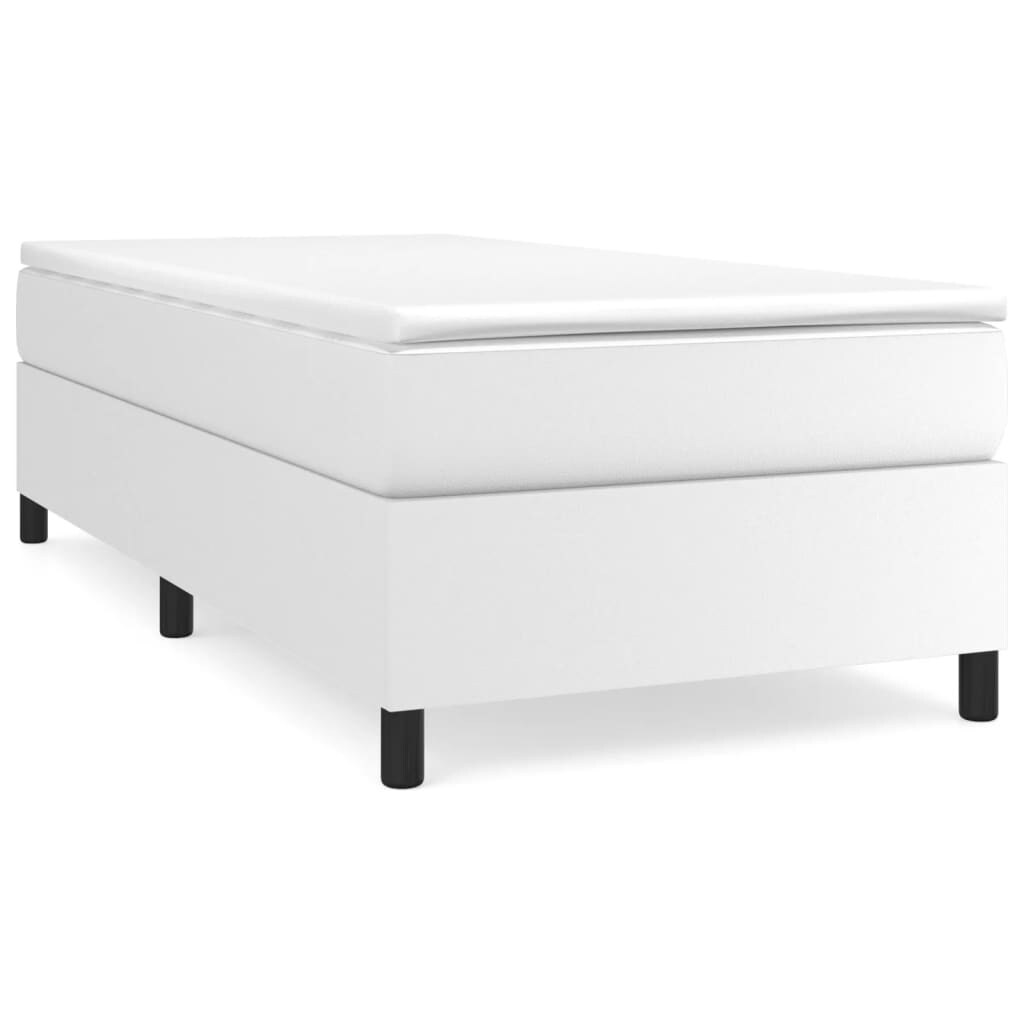 vidaXL Bed Frame Box Spring Bed Base with Mattress for Bedroom Faux Leather