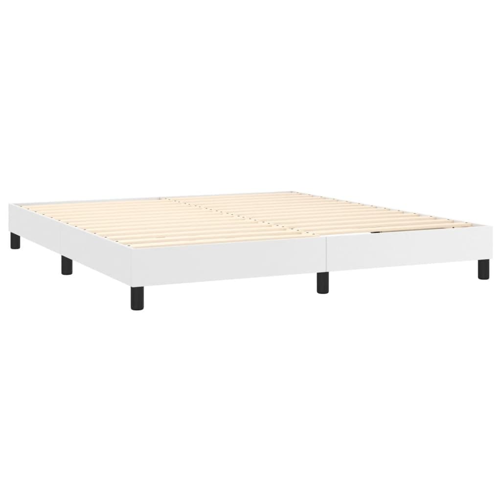 vidaXL Bed Frame Box Spring Bed Base with Mattress for Bedroom Faux Leather