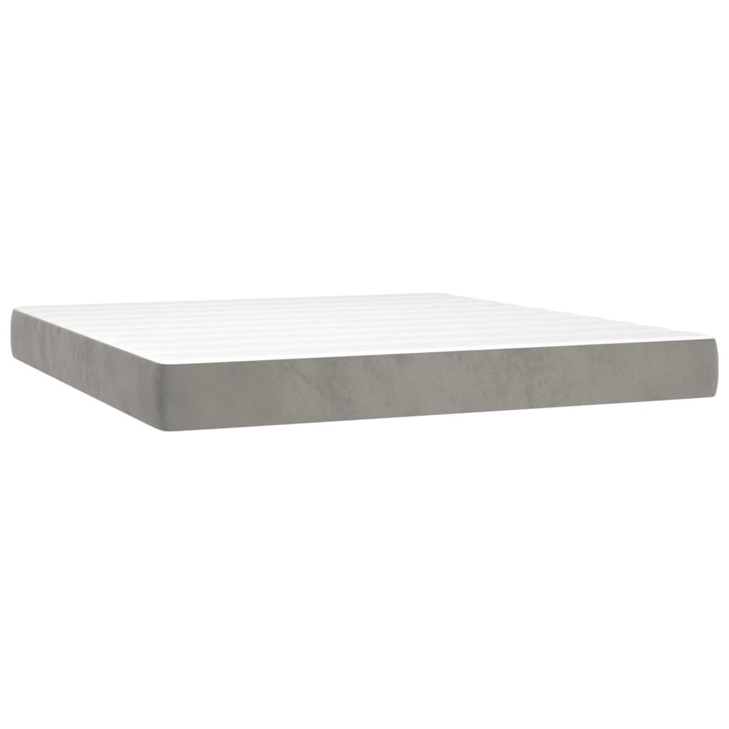 vidaXL Bed Frame Box Spring Platform Bed with Mattress for Bedroom Velvet