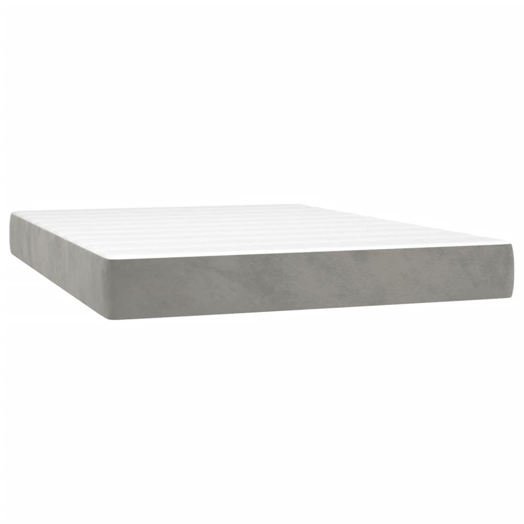 vidaXL Bed Frame Box Spring Platform Bed with Mattress for Bedroom Velvet