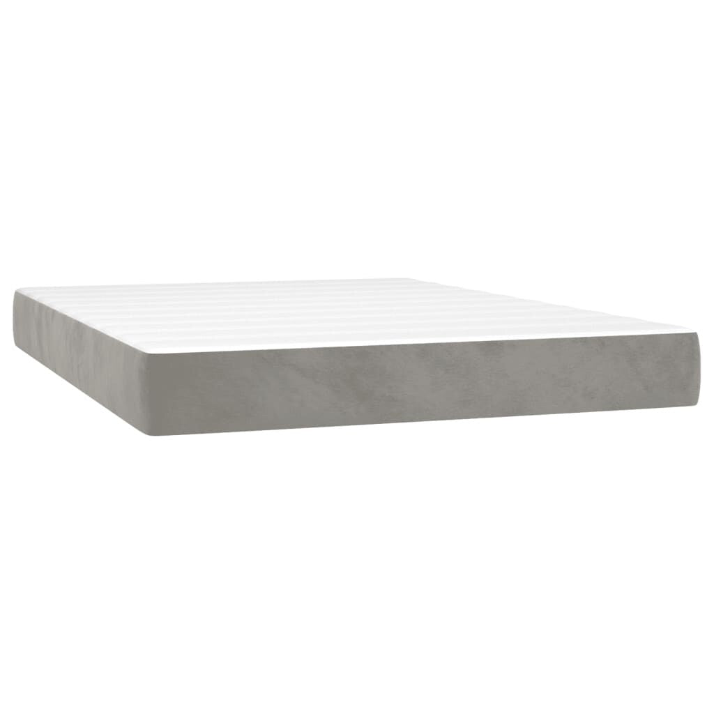 vidaXL Bed Frame Box Spring Platform Bed with Mattress for Bedroom Velvet