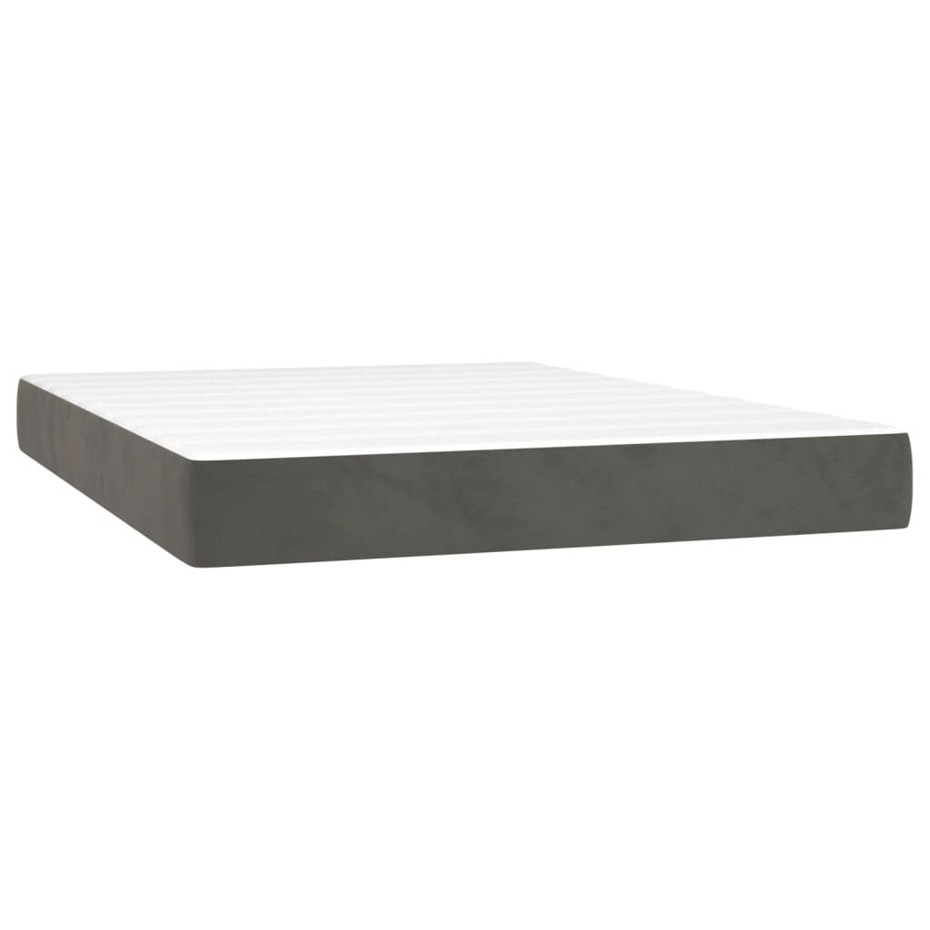 vidaXL Bed Frame Box Spring Platform Bed with Mattress for Bedroom Velvet