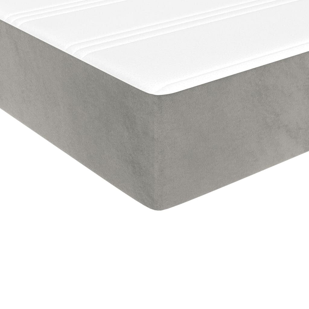 vidaXL Bed Frame Box Spring Platform Bed with Mattress for Bedroom Velvet