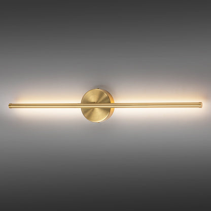 1-Light Black/ Gold/ Nickel Modern Long Linear Strip Wall Sconce Dimmable LED Bathroom Vanity Light