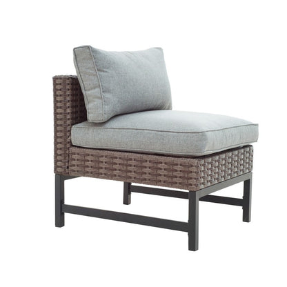 Patio Festival 10-piece Right-Angle Outdoor Wicker Conversation Set