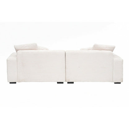 104.72-inch 4-seat large sofa with 4 throw pillows