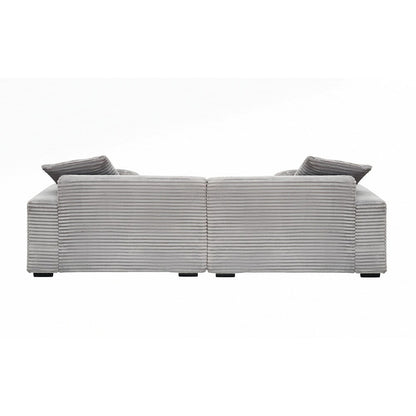 104.72-inch 4-seat large sofa with 4 throw pillows