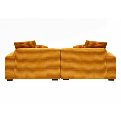 104.72-inch 4-seat large sofa with 4 throw pillows
