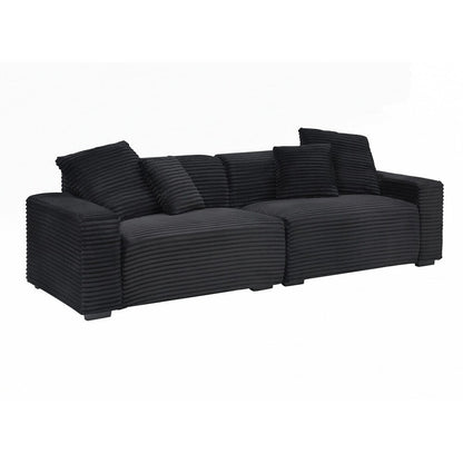 104.72-inch 4-seat large sofa with 4 throw pillows