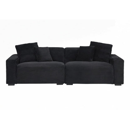 104.72-inch 4-seat large sofa with 4 throw pillows