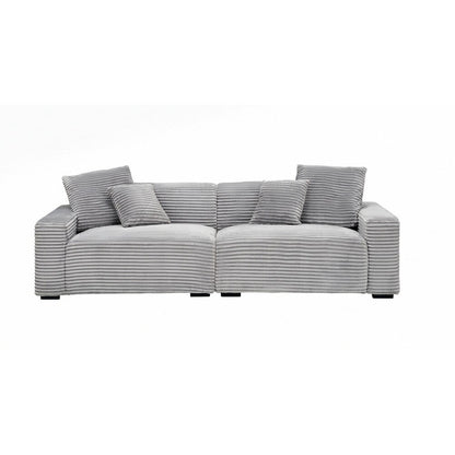 104.72-inch 4-seat large sofa with 4 throw pillows