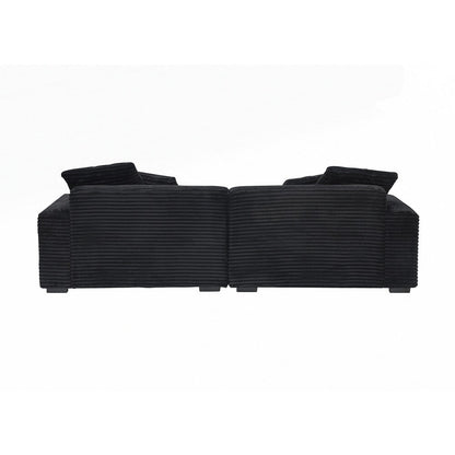 104.72-inch 4-seat large sofa with 4 throw pillows