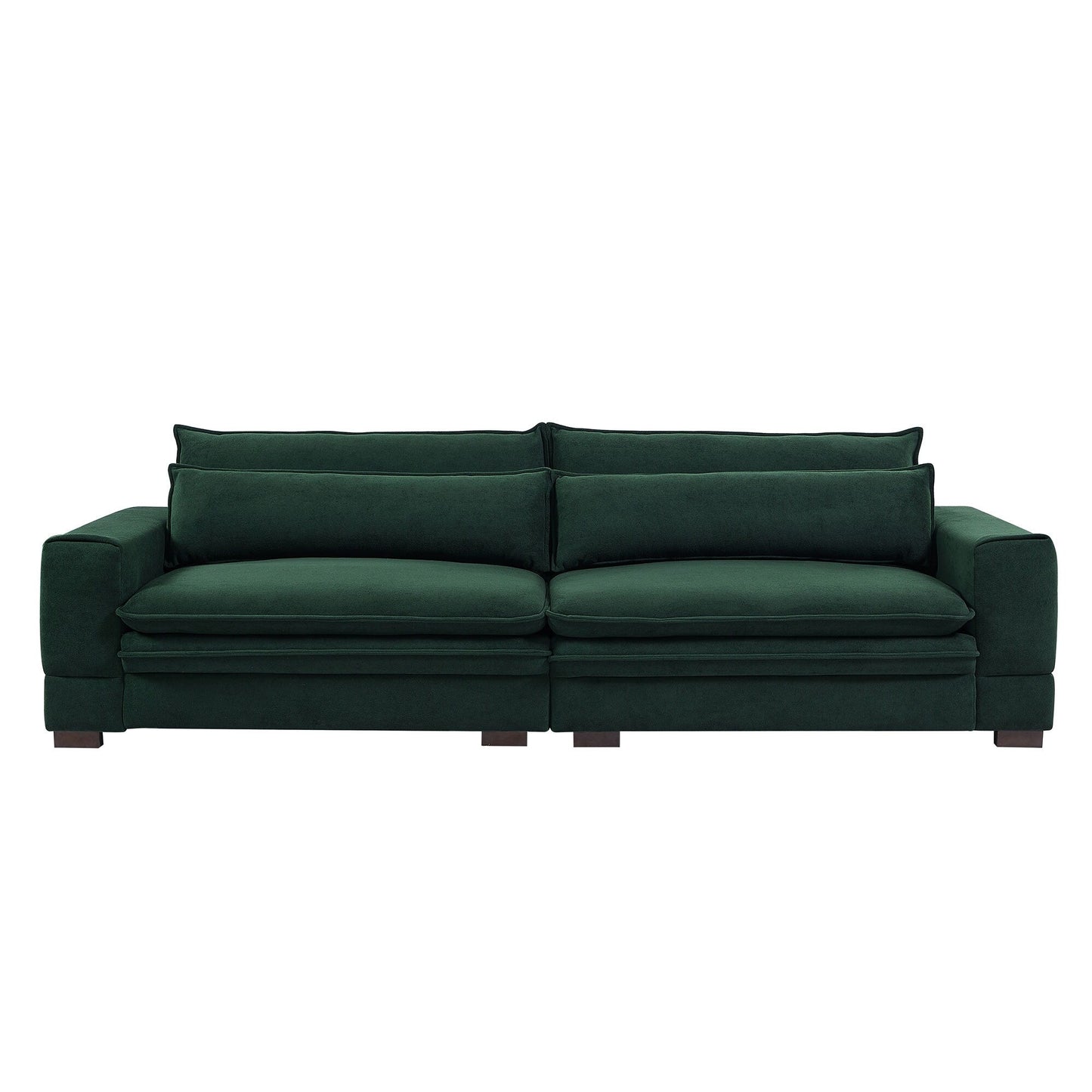 104.72 Mid-Century Modern Fabric Sofa with Solid Wood Legs