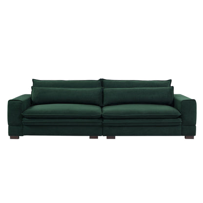 104.72 Mid-Century Modern Fabric Sofa with Solid Wood Legs