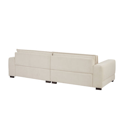 104.72 Mid-Century Modern Fabric Sofa with Solid Wood Legs