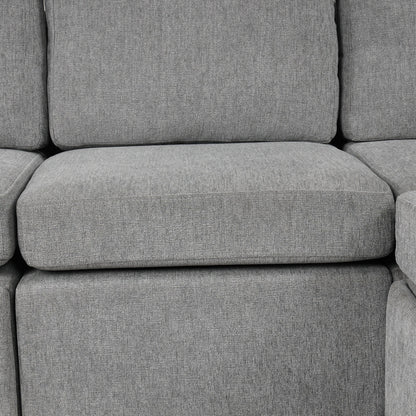 108 Inch Modular UâShaped Sectional Sofa with Pull Out Sleeper, USB Ports and Dual Cup Holders for Living Room