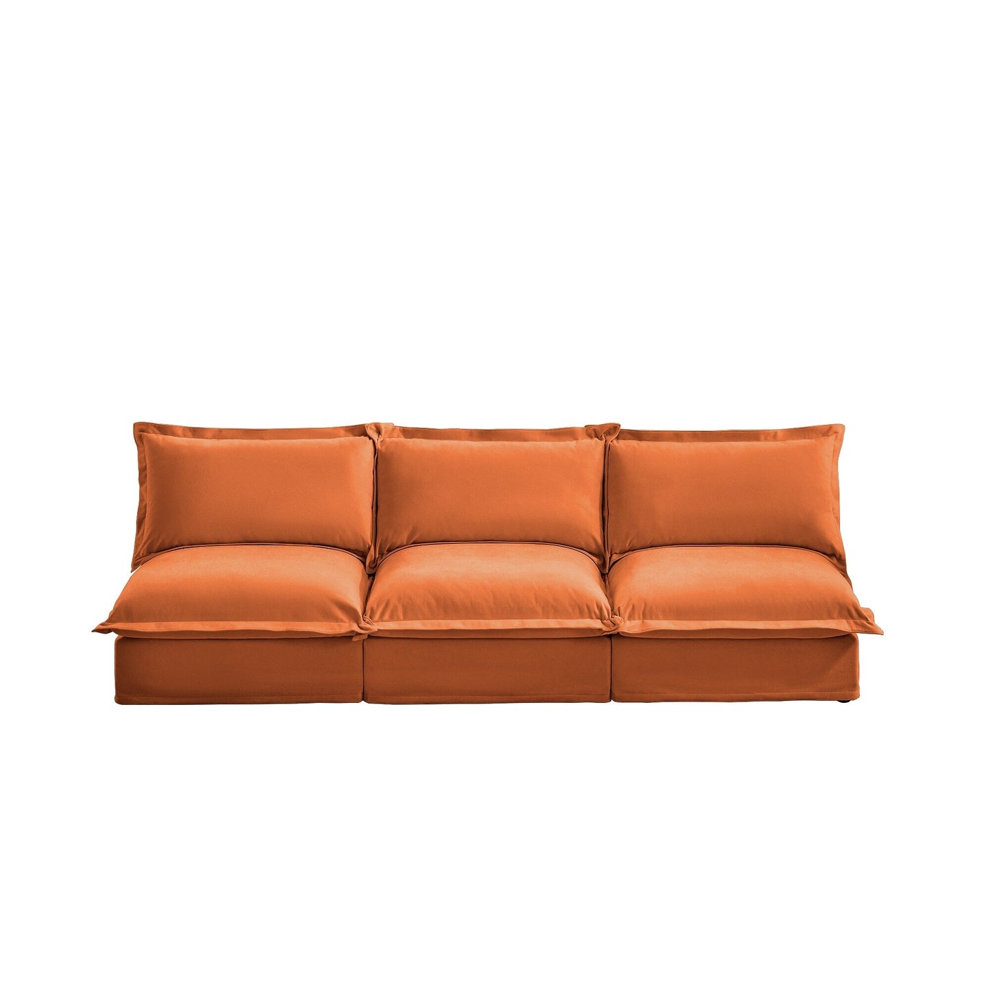 109.8 Chenille Armless 3-Seater Sofa for living room and bedroom