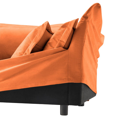 109.8 Chenille Armless 3-Seater Sofa for living room and bedroom