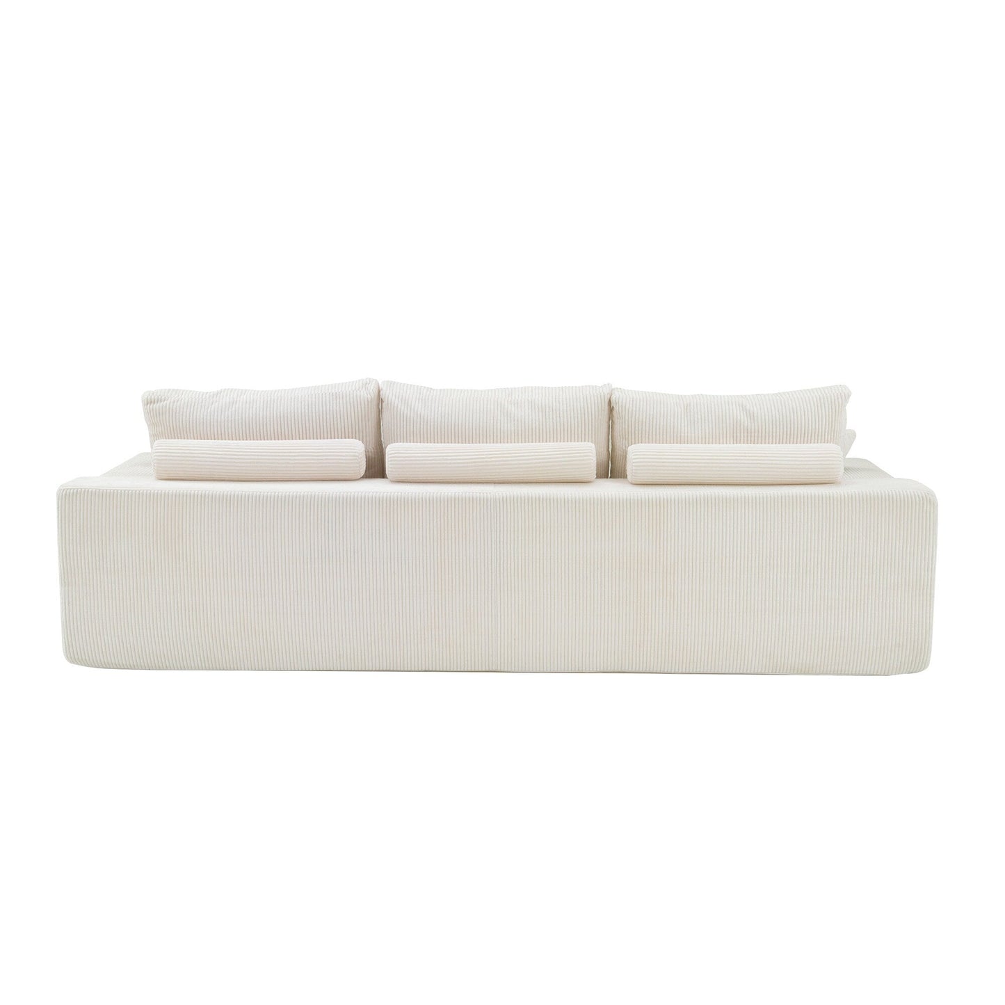 110 L-Shaped Sectional Sofa, Full-Compression 3-Seater Cloud Couch with Chaise