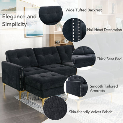 110inch L-Shape Convertible Sectional Sofa Couch